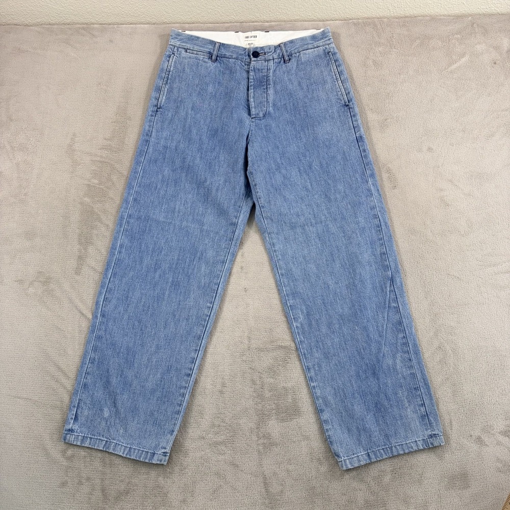 Todd Snyder Relaxed Fit Denim Chino Trouser Pants in Blue Wash Men 30x29 $299